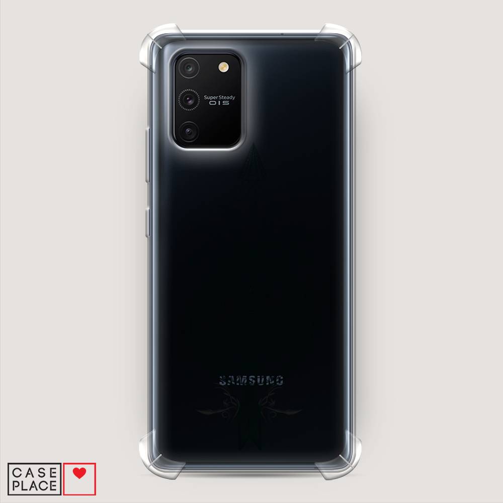 фото Противоударный силиконовый чехол "талисман арт черный" на samsung galaxy a91 awog