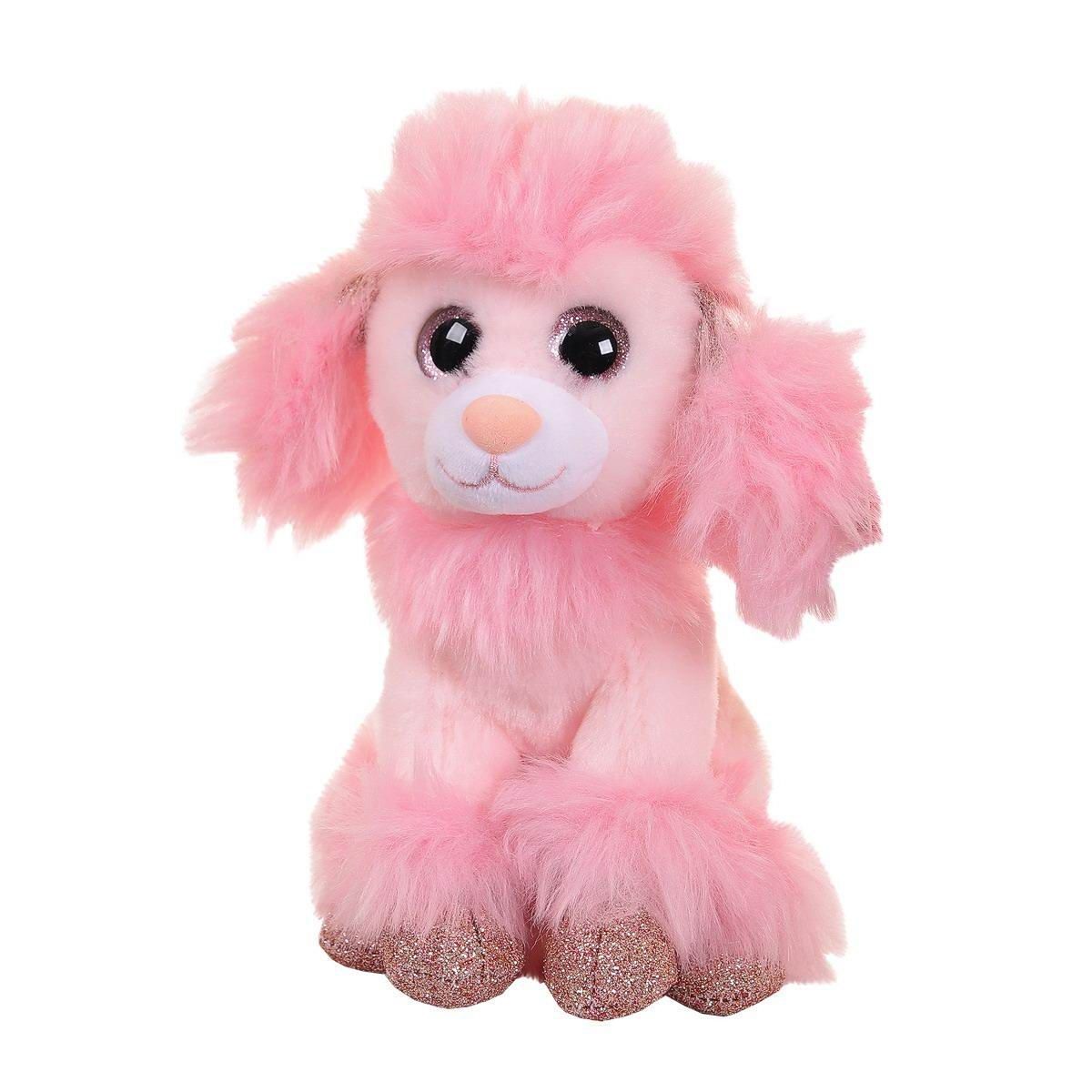 Мягкая игрушка Собачка Карамелька, розовая 14 см