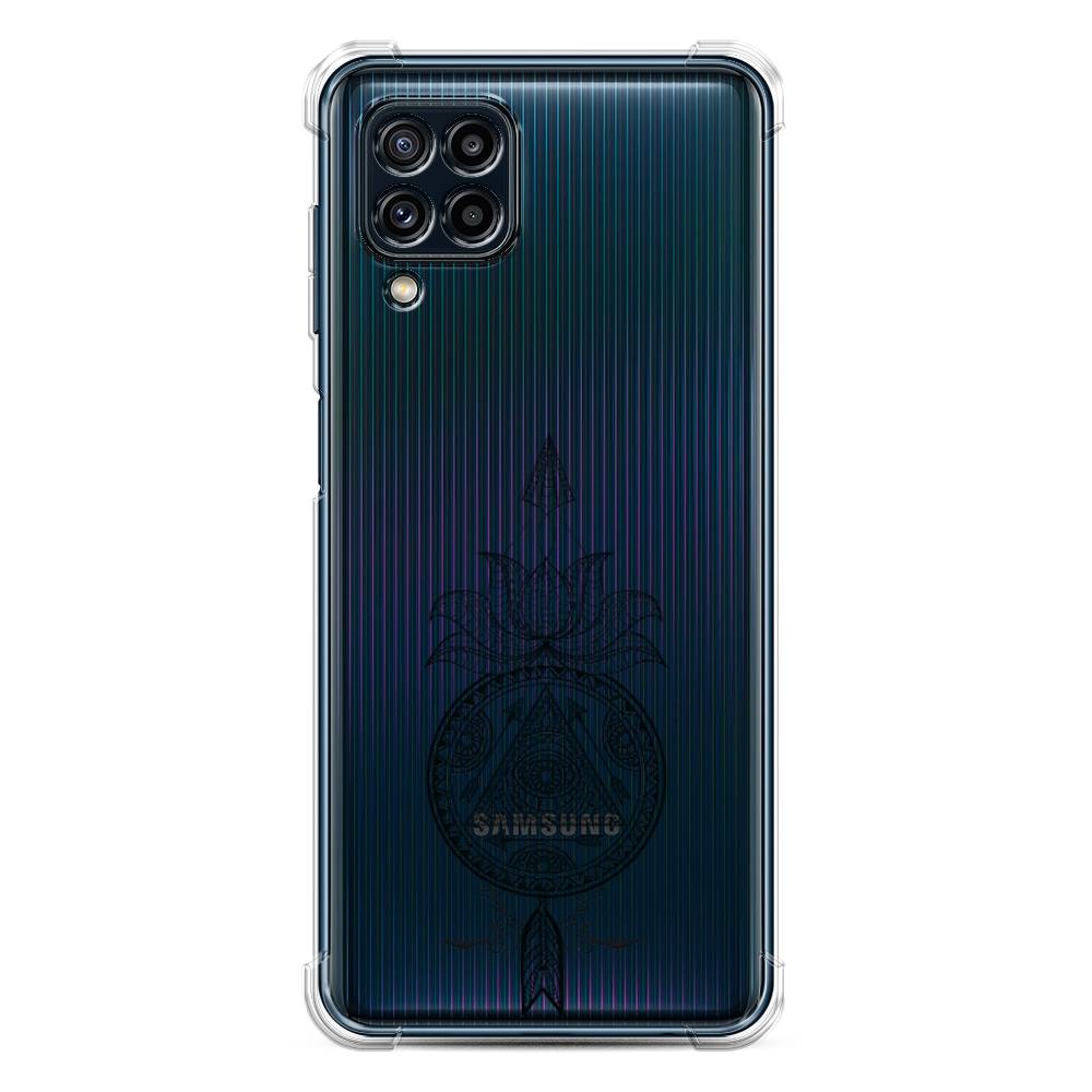 фото Противоударный силиконовый чехол "талисман арт черный" на samsung galaxy m32 awog