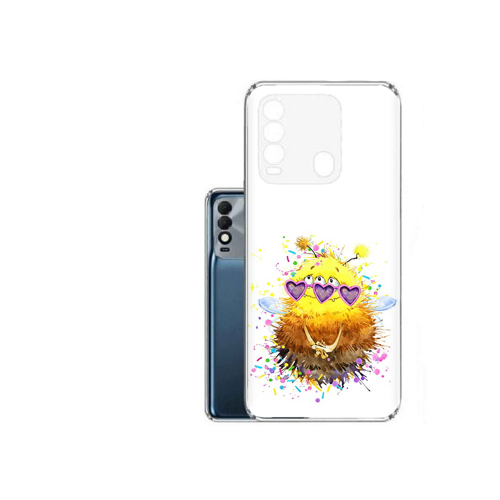 

Чехол MyPads Tocco для Tecno Spark 8 Пушитый шмель, Прозрачный, Tocco