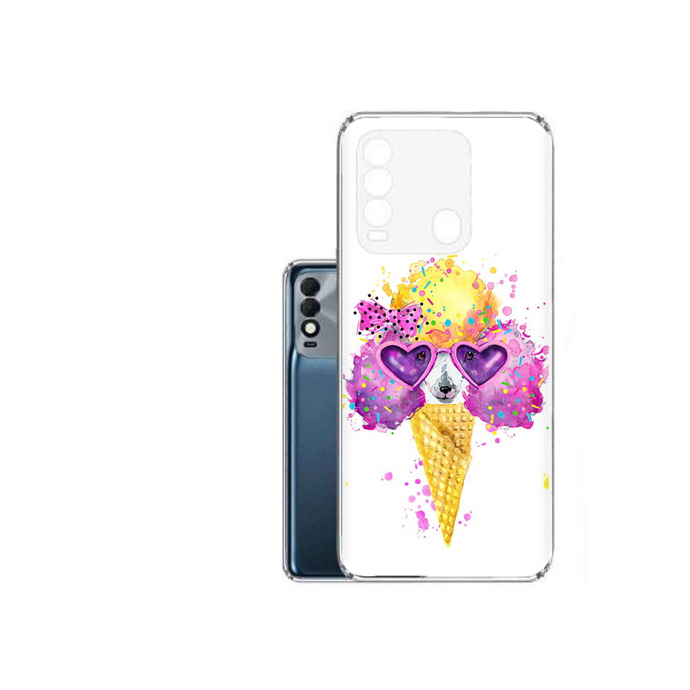 

Чехол MyPads Tocco для Tecno Spark 8 Рожок, Прозрачный, Tocco