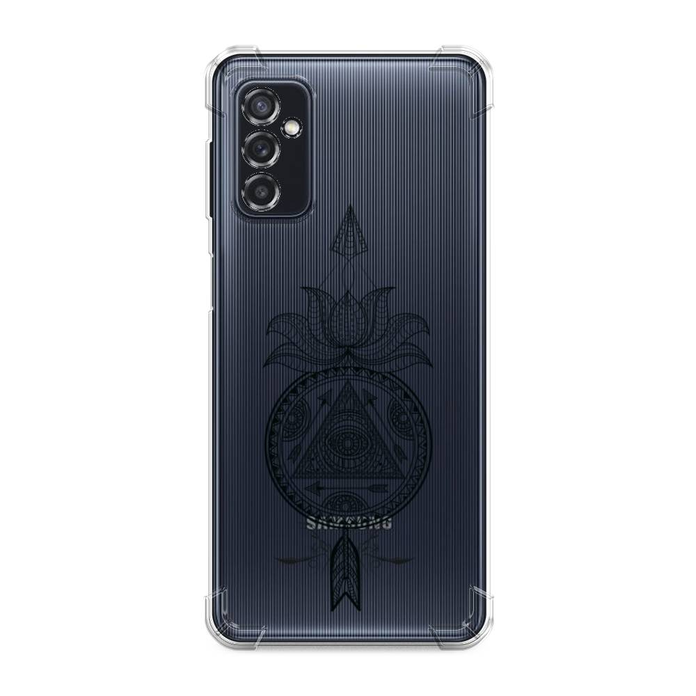 фото Противоударный силиконовый чехол "талисман арт черный" на samsung galaxy m52 awog