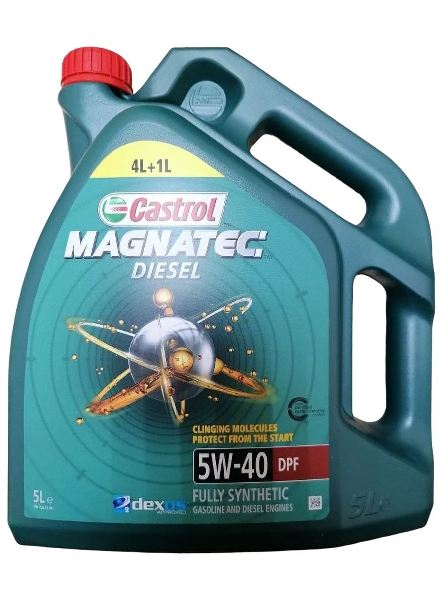 фото Синтетическое моторное масло castrol magnatec diesel 5w-40 dpf 5л.