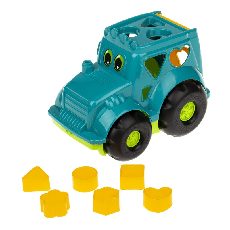 Сортер-трактор Colorplast Кузнечик №1, в ассортименте трактор colorplast кузнечик 1 лопатка и грабельки в ассортименте