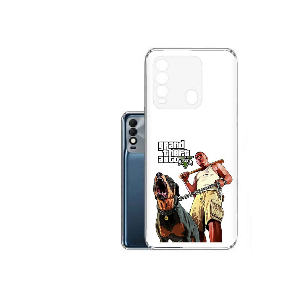 

Чехол MyPads Tocco для Tecno Spark 8 GTA грозная собака, Прозрачный, Tocco