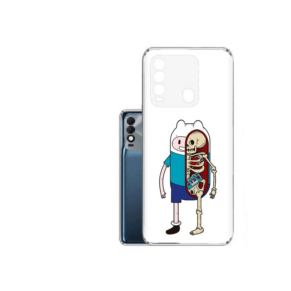 

Чехол MyPads Tocco для Tecno Spark 8 Финн скелет, Прозрачный, Tocco