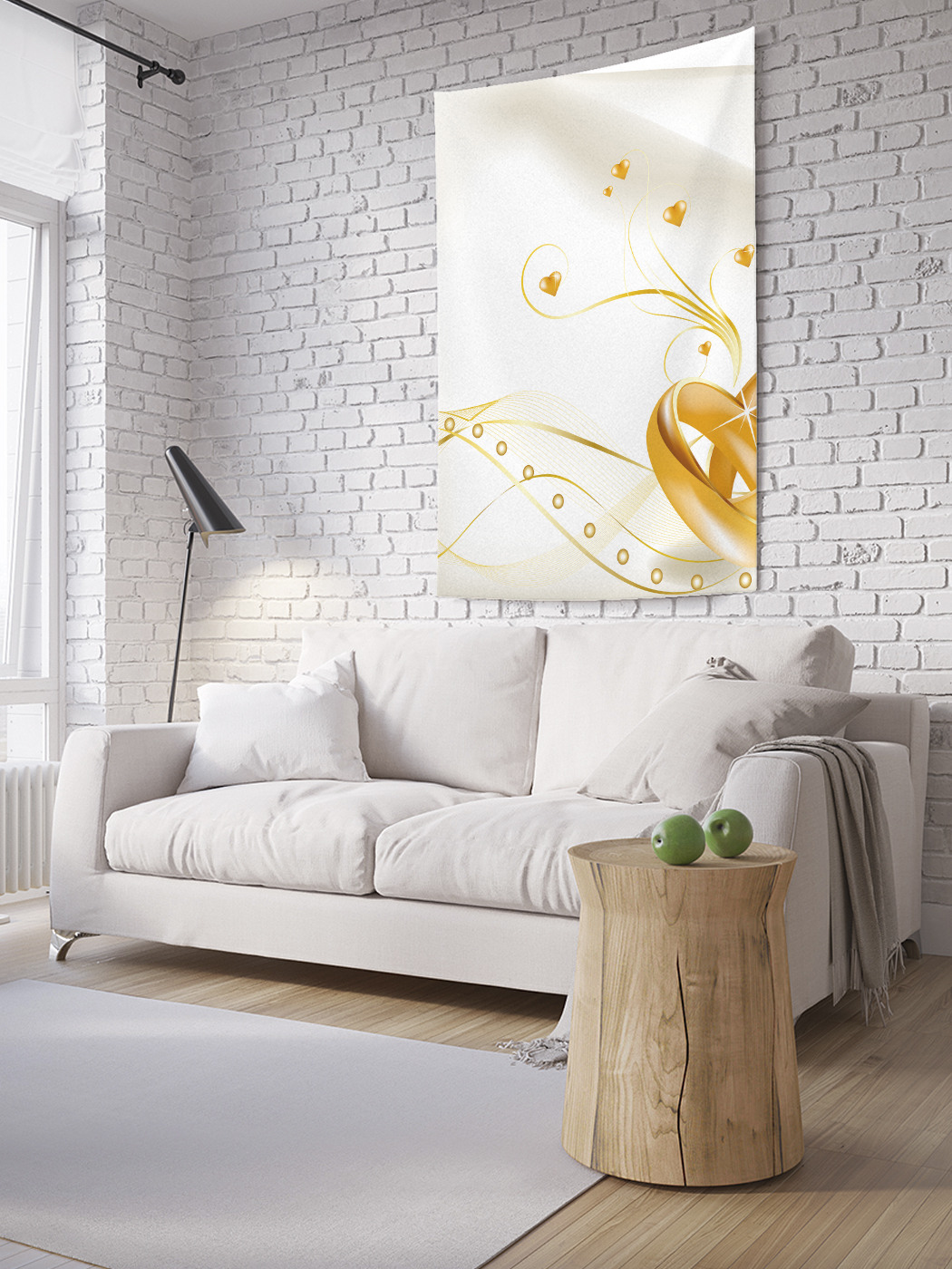 

Вертикальное фотопанно на стену JoyArty Сердце колец 100x150 см, Сердце колец