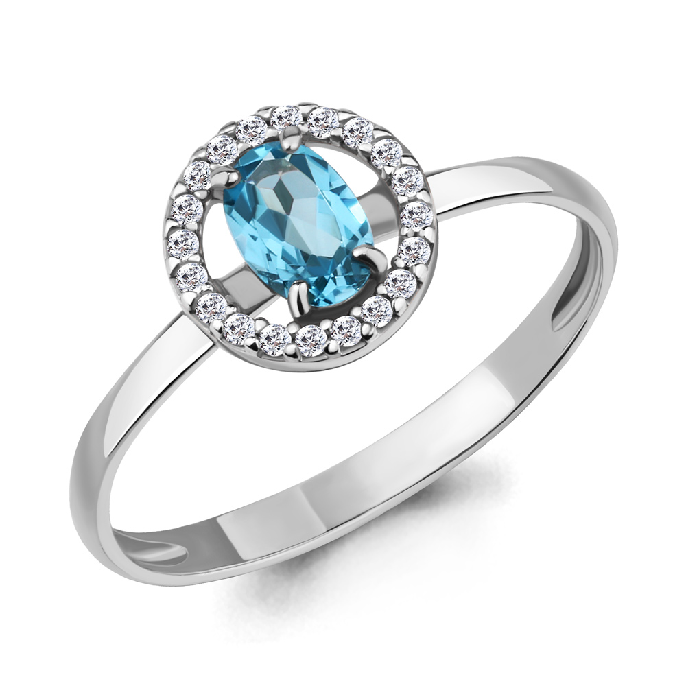 

Кольцо из серебра р. 16,5 AQUAMARINE 6901005А_925_р, 6901005А_925_р