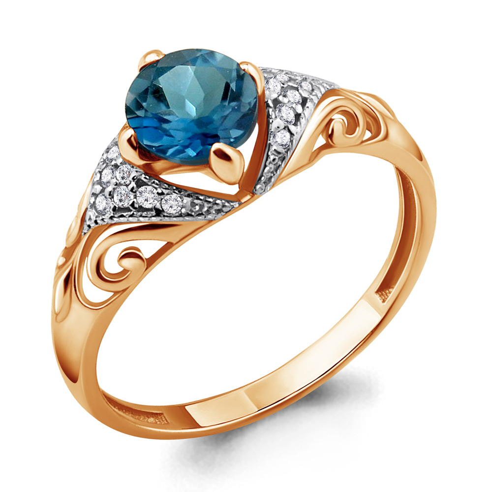

Кольцо из серебра р.  AQUAMARINE 6399308А_925_з, 6399308А_925_з