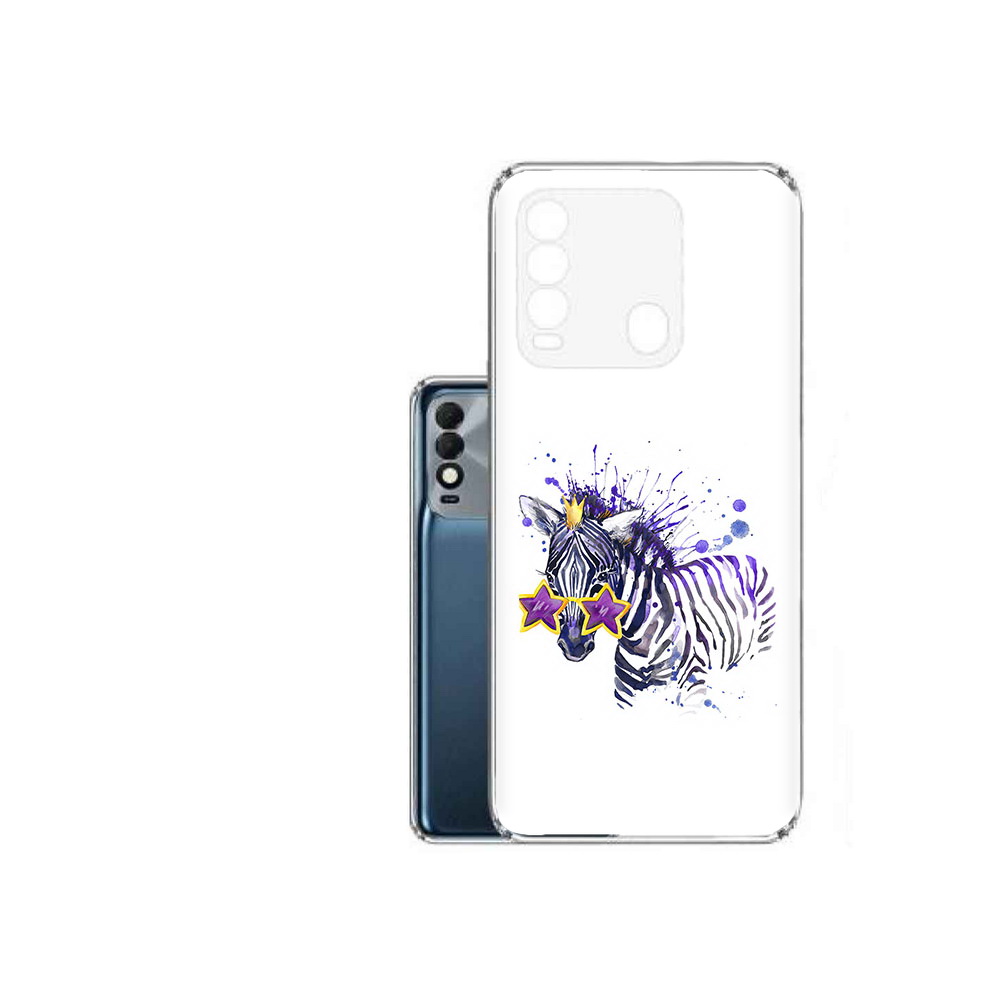 

Чехол MyPads Tocco для Tecno Spark 8 акварельная зебра, Прозрачный, Tocco
