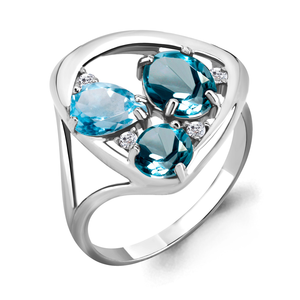 

Кольцо из серебра р.  AQUAMARINE 6905462А_925_р, 6905462А_925_р