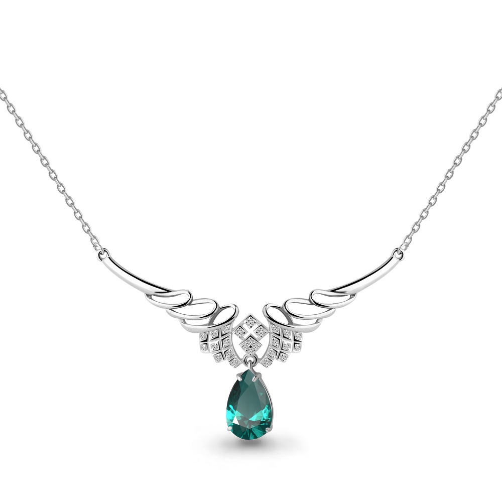 

Колье из серебра 50 см AQUAMARINE 7354488А_925_р, 7354488А_925_р