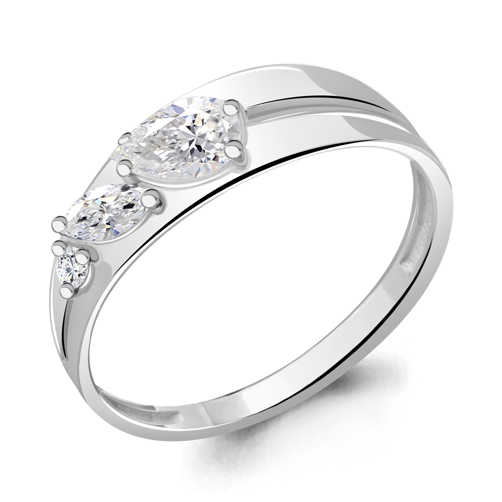

Кольцо из серебра р. 17 AQUAMARINE 67216А_925_р, 67216А_925_р