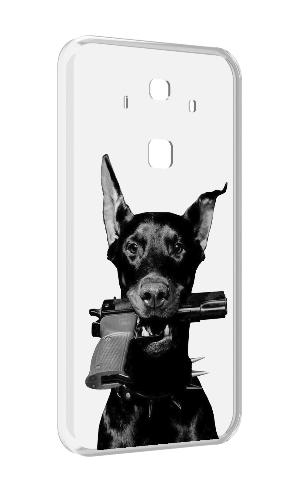 

Чехол MyPads доберман с пистолетом для Huawei Mate 10 Pro, Прозрачный, Tocco