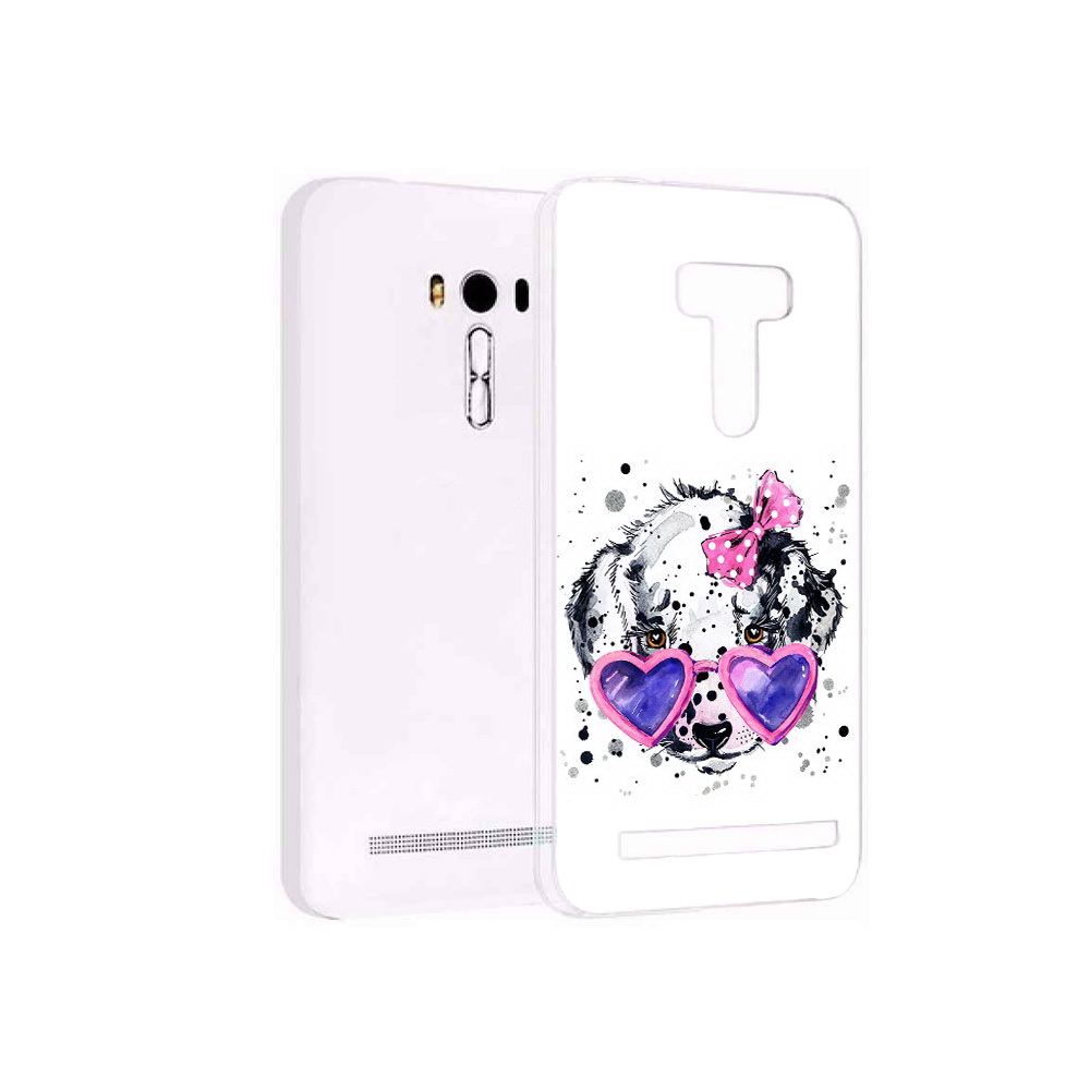 

Чехол MyPads Tocco для Asus ZenFone Selfie (ZD551KL) долматинец в очках, Прозрачный, Tocco