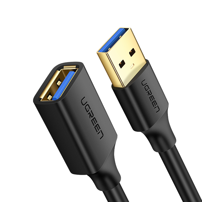

Кабель uGreen USB A-USB A вилка-розетка 0.5м (30125_), Черный, US129