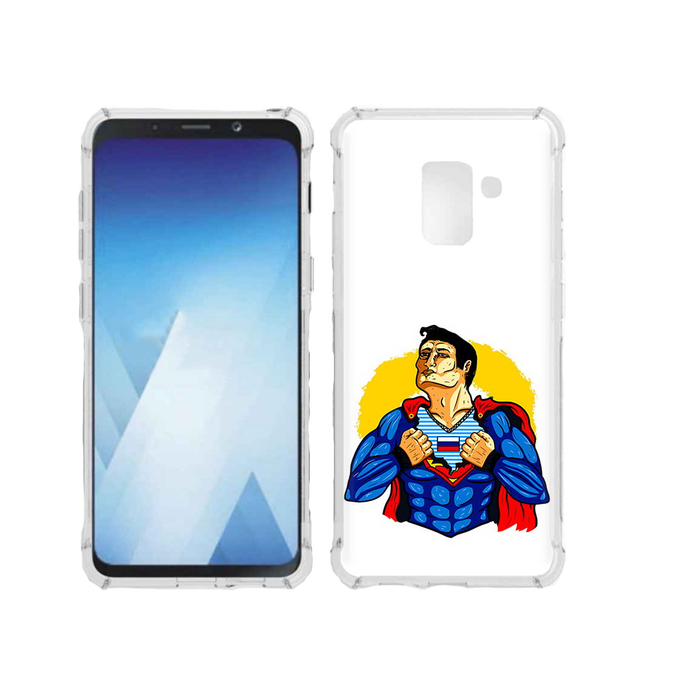 

Чехол MyPads Tocco для Samsung Galaxy A5 (2018) русский супермен (PT95317.573.591), Прозрачный, Tocco