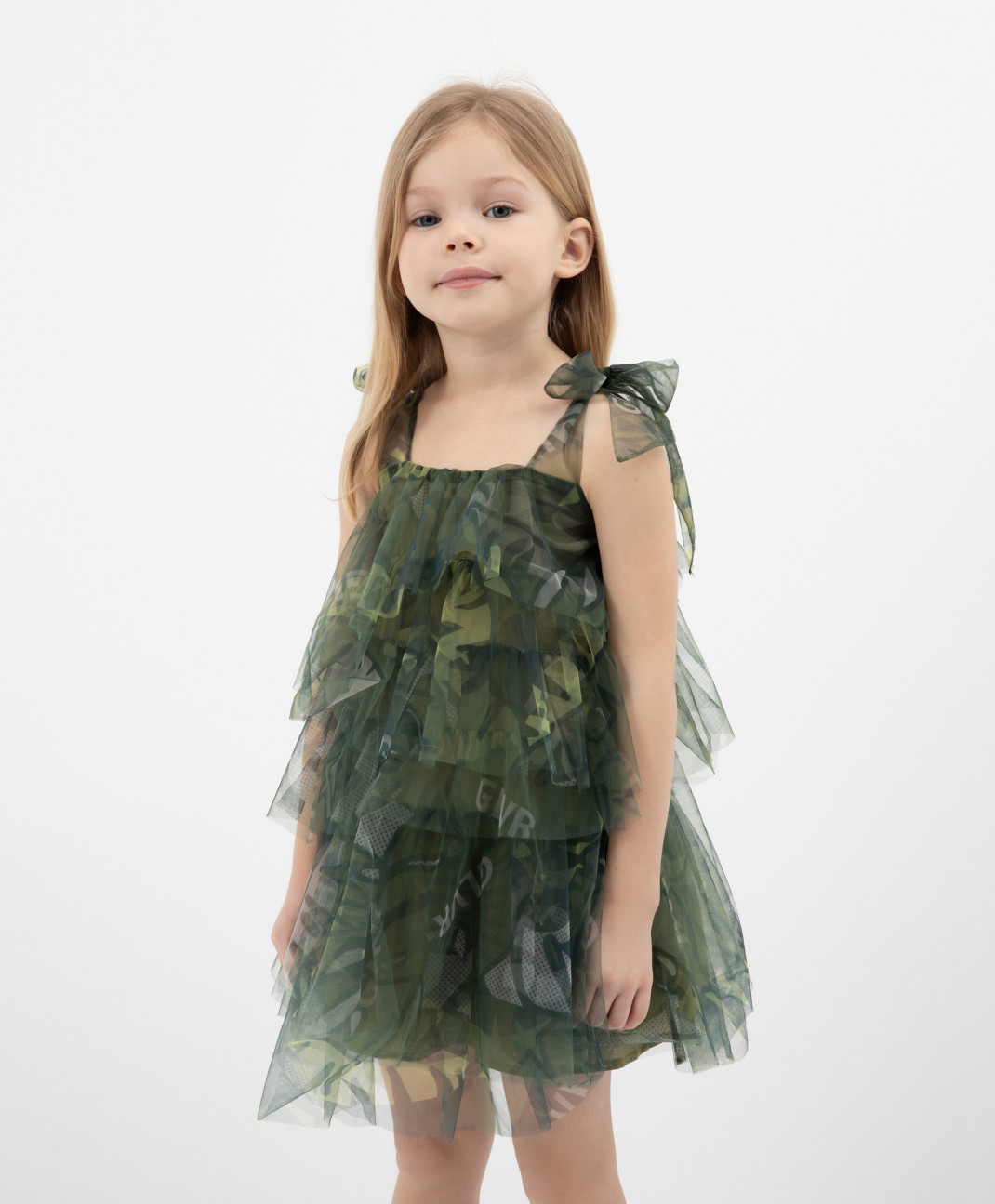 Платье детское Gulliver 12202GMC2503 цв. хаки р. 104