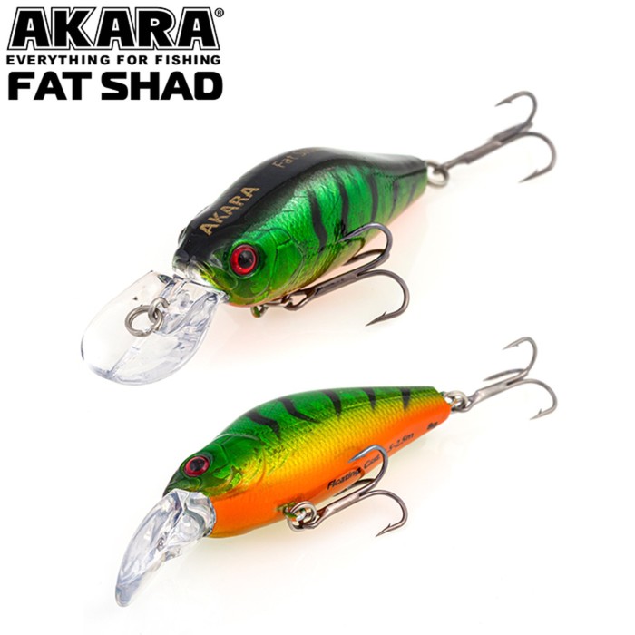 

Воблер Akara Fat Shad 55F, цвет A82, длина 5,5 см, 8 гр., Разноцветный, Fat Shad 55F