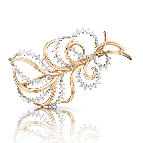

Брошь из красного золота с фианитом PLATINA jewelry 04-0109-00-401-1110-24, 04-0109-00-401-1110-24
