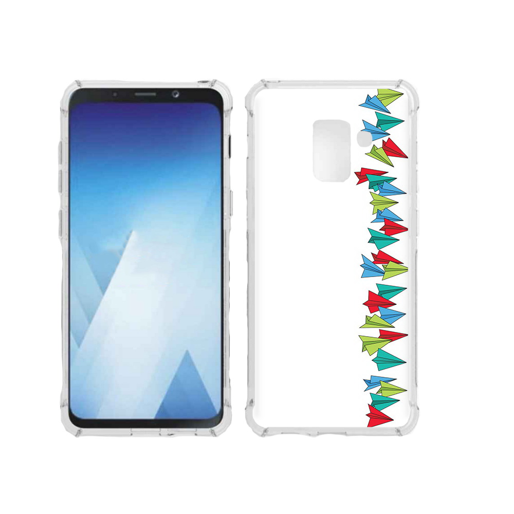 

Чехол MyPads Tocco для Samsung Galaxy A5 (2018) самолетики из листочков (PT95317.573.593), Прозрачный, Tocco