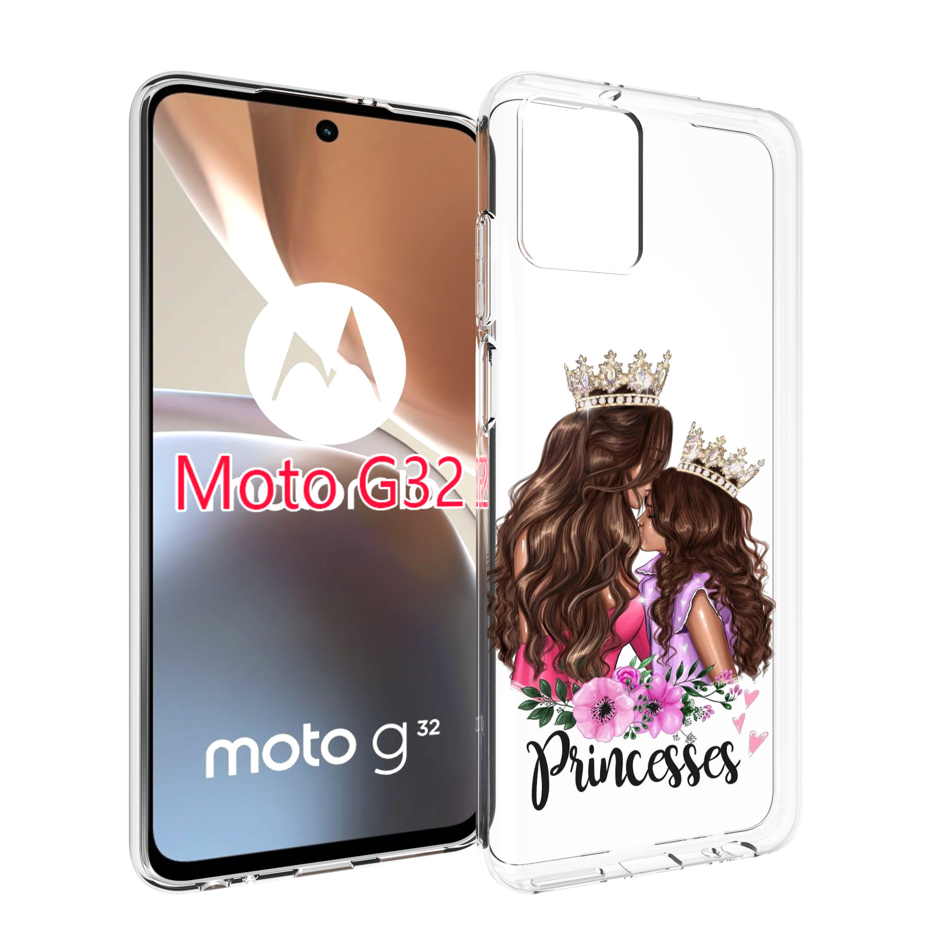 

Чехол MyPads Принцессы женский для Motorola Moto G32, Прозрачный, Tocco