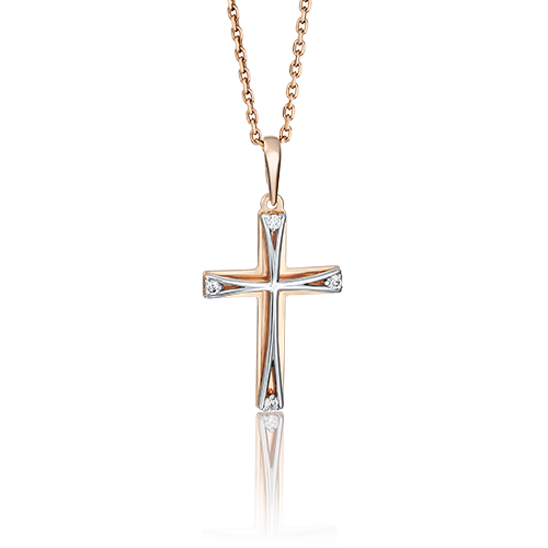 

Кулон из комбинированного золота PLATINA jewelry 03-2735-00-101-1111-30, бриллиант, 03-2735-00-101-1111-30