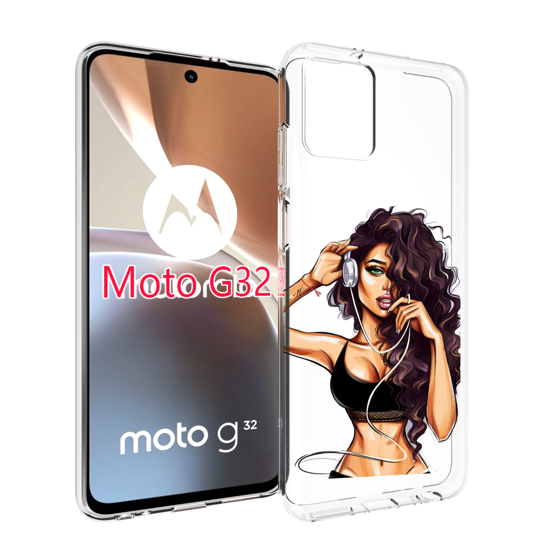 

Чехол MyPads Спортивная-девушка женский для Motorola Moto G32, Прозрачный, Tocco