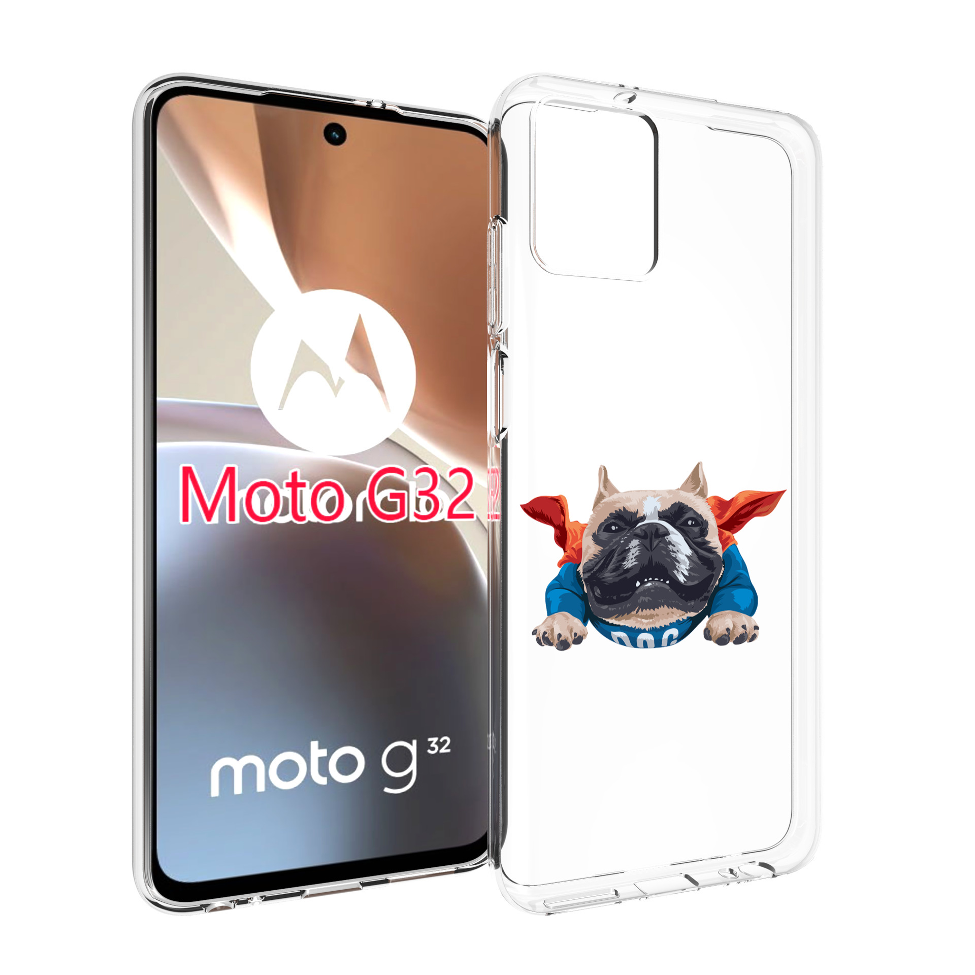 

Чехол MyPads Супер-Дог для Motorola Moto G32, Прозрачный, Tocco