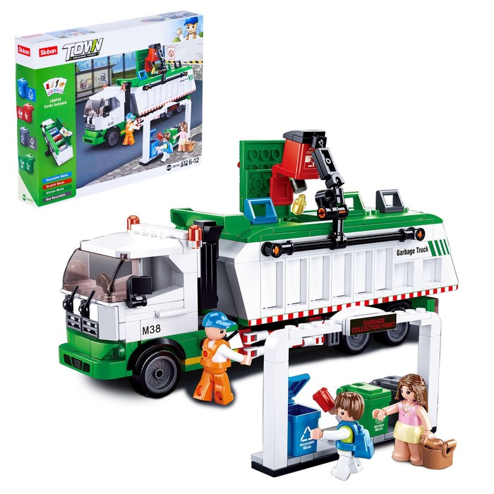 фото Конструктор город «сортировочный мусоровоз», 432 детали sluban