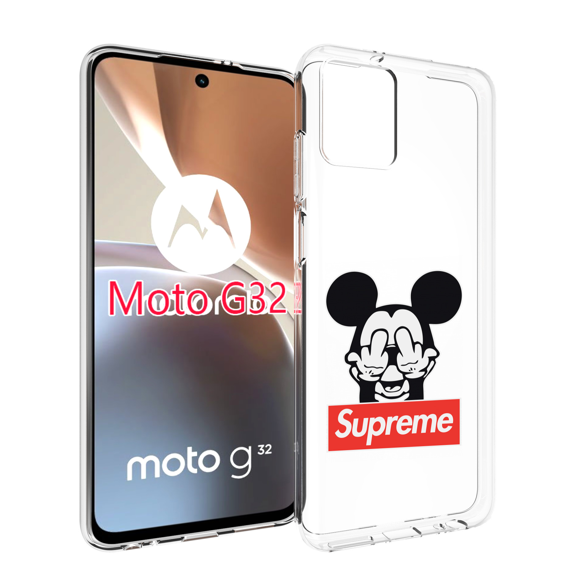 

Чехол MyPads Супримовский-Микки-маус для Motorola Moto G32, Прозрачный, Tocco