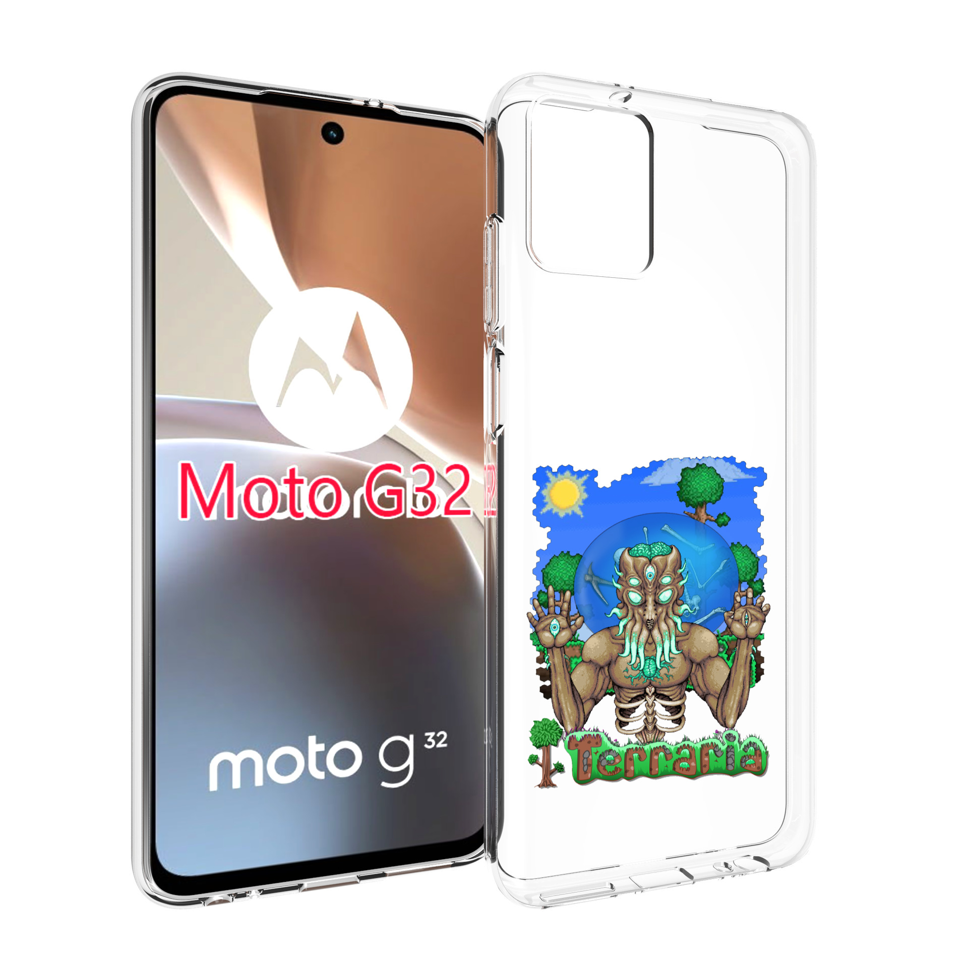 

Чехол MyPads Террария для Motorola Moto G32, Прозрачный, Tocco