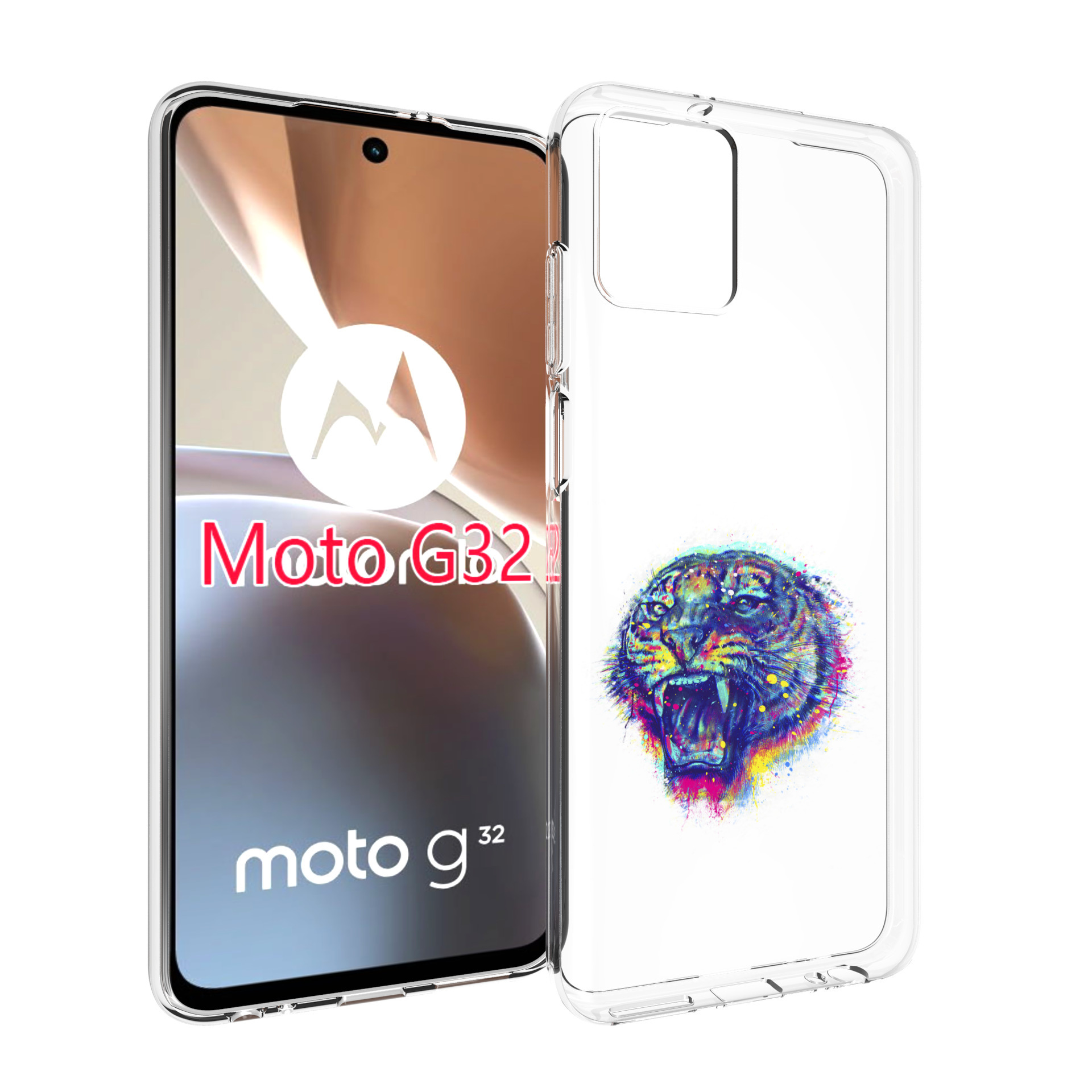 

Чехол MyPads Тигр 2 для Motorola Moto G32, Прозрачный, Tocco