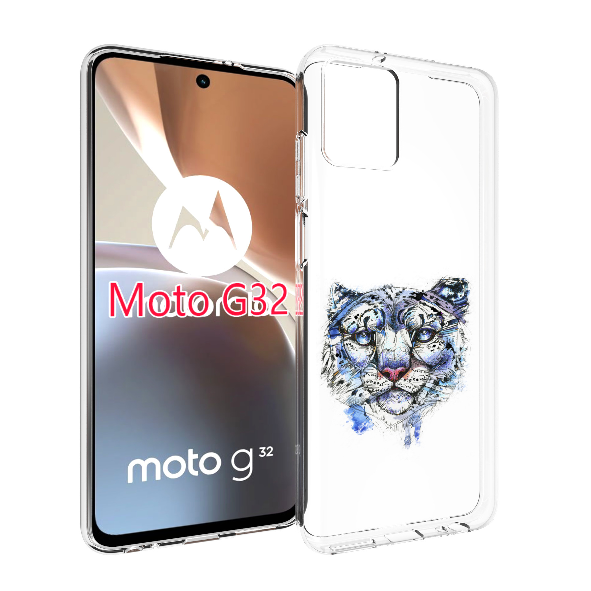 

Чехол MyPads Тигр 4 для Motorola Moto G32, Прозрачный, Tocco