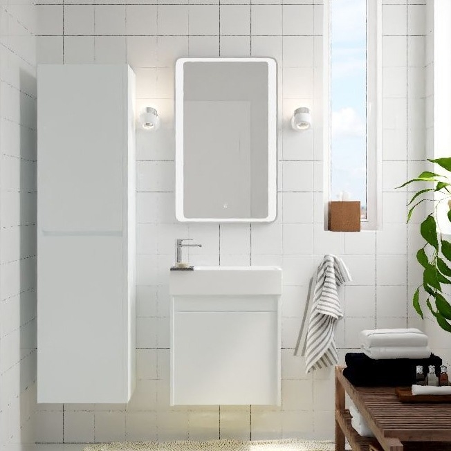 

Мебель для ванной Art&Max Family R, 50, подвесная, Bianco Lucido, Белый