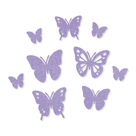 фото 3446141 набор самоклеящихся декоративных элементов "бабочки" из фетра, 9 шт efco