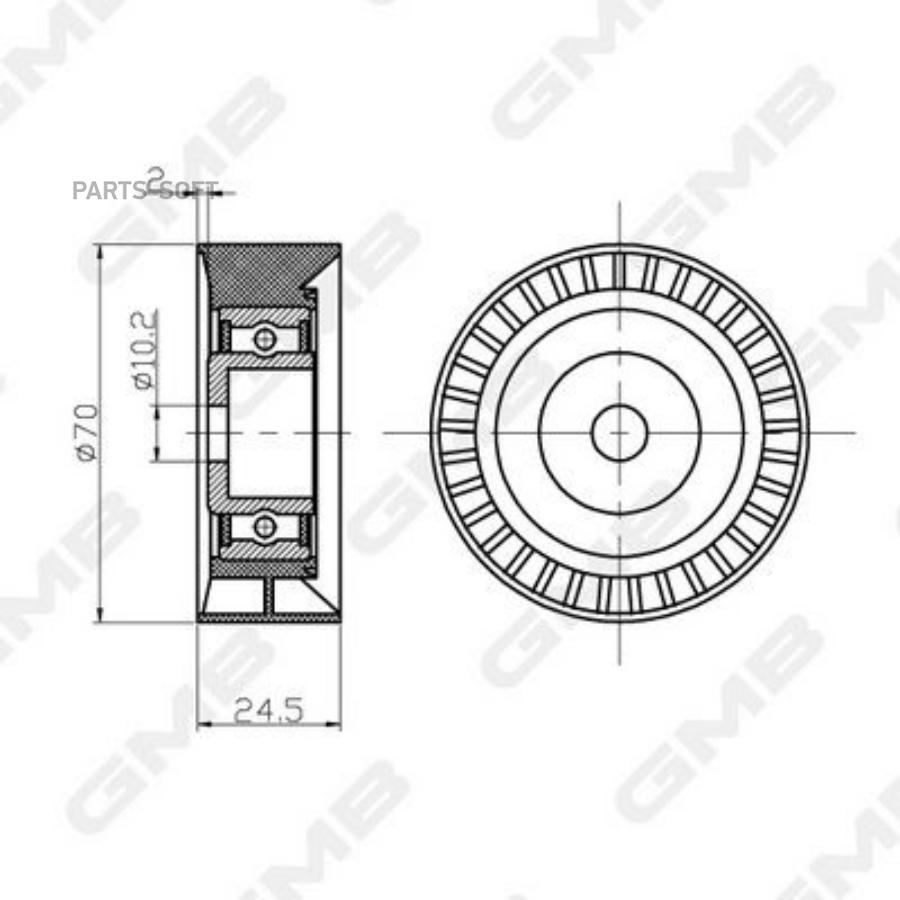 

Ролик Натяжителя GMB арт. GTC0590