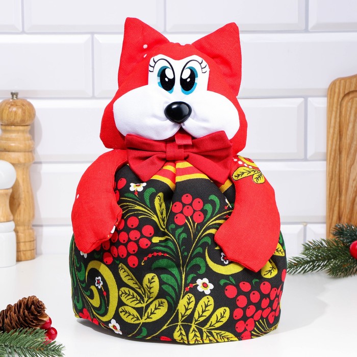 

Грелка на чайник "Кот маленький", хохлома