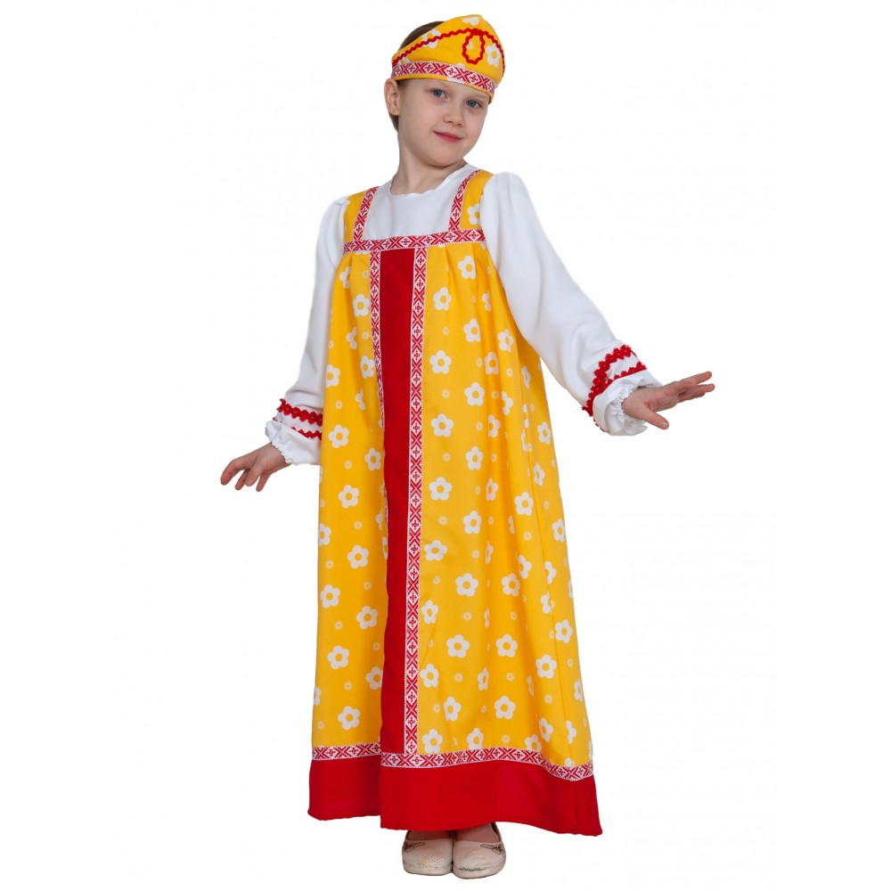 фото Карнавальный костюм карнавалофф аленушка, цв. желтый р.116