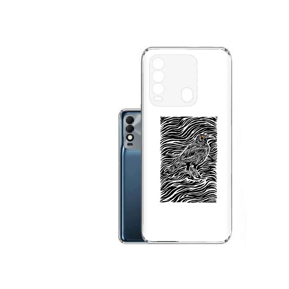 

Чехол MyPads Tocco для Tecno Spark 8 ворон в абстракции, Прозрачный, Tocco