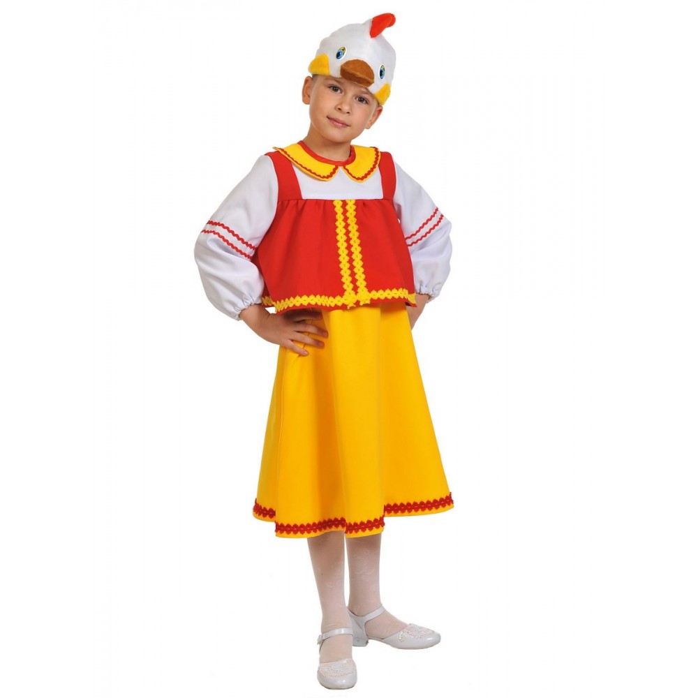 фото Карнавальный костюм карнавалофф курочка, цв. желтый р.104