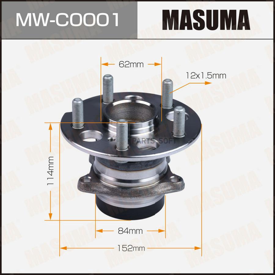 

Ступица колеса задняя Masuma MW-C0001