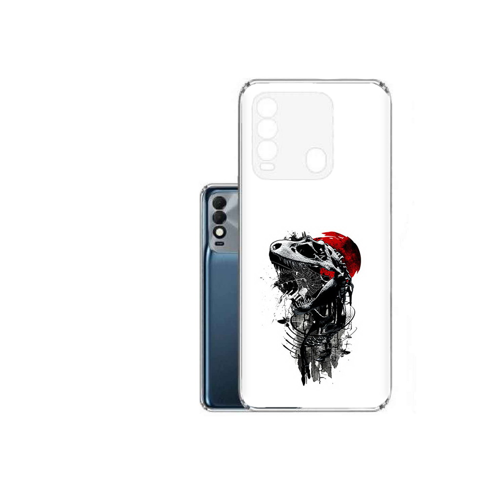 

Чехол MyPads Tocco для Tecno Spark 8 вымерший динозавр, Прозрачный, Tocco