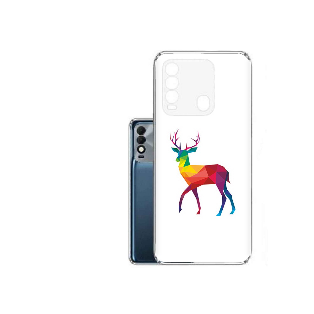 

Чехол MyPads Tocco для Tecno Spark 8 геометрический олень, Прозрачный, Tocco