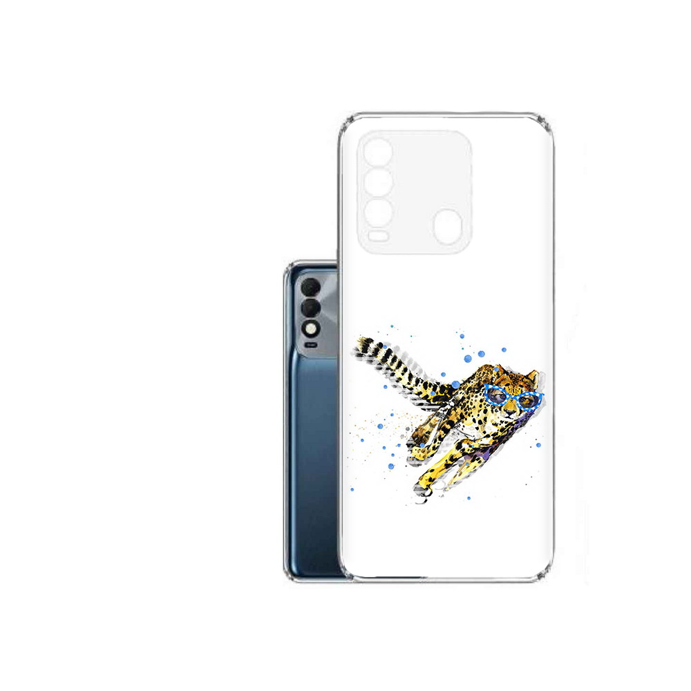 

Чехол MyPads Tocco для Tecno Spark 8 гепард в очках, Прозрачный, Tocco