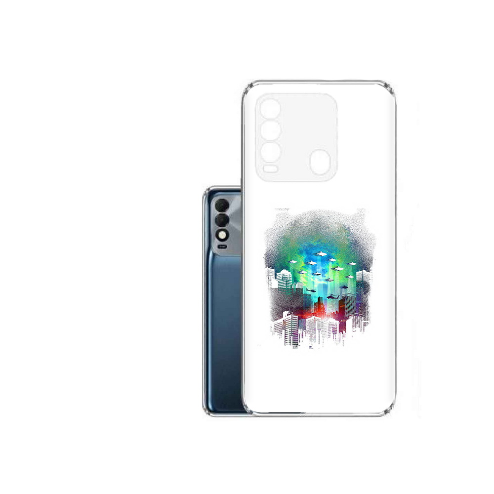 

Чехол MyPads Tocco для Tecno Spark 8 город в свечении, Прозрачный, Tocco