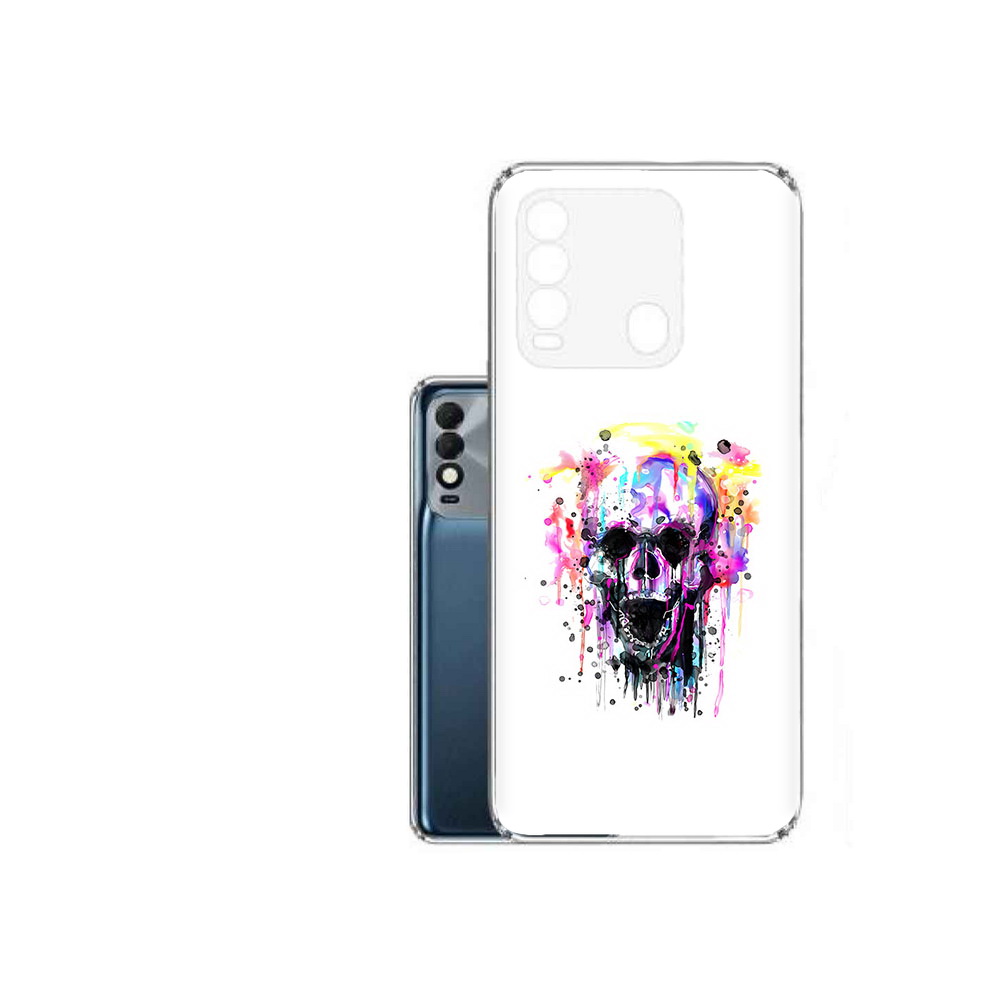 

Чехол MyPads Tocco для Tecno Spark 8 граффити череп, Прозрачный, Tocco