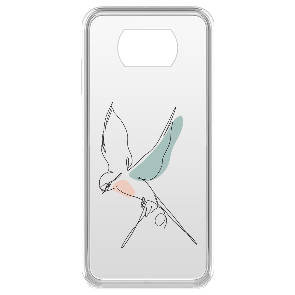 

Чехол-накладка Krutoff Clear Case Полет для Poco X3, Прозрачный