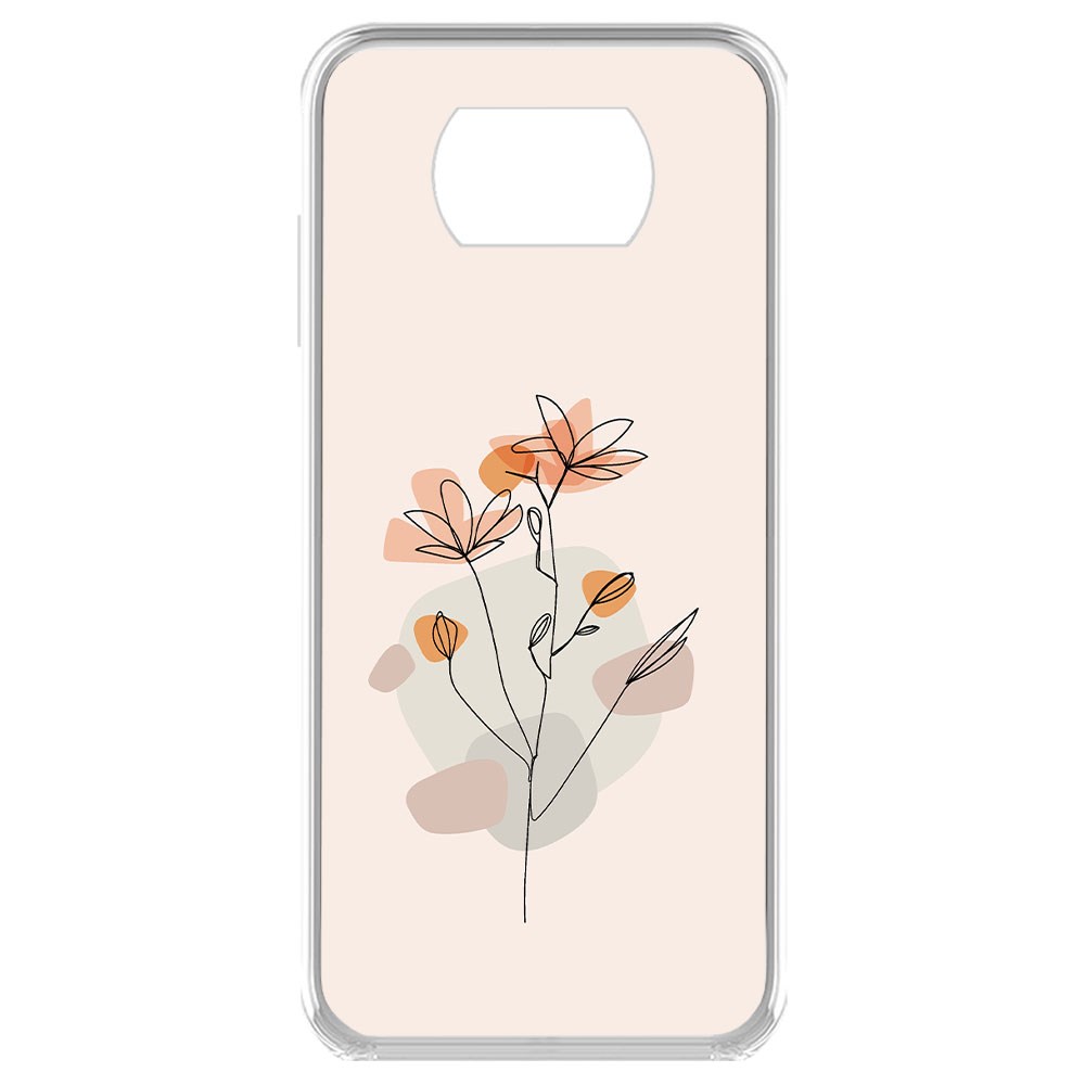 

Чехол-накладка Krutoff Clear Case Ромашки для Poco X3 Pro, Прозрачный
