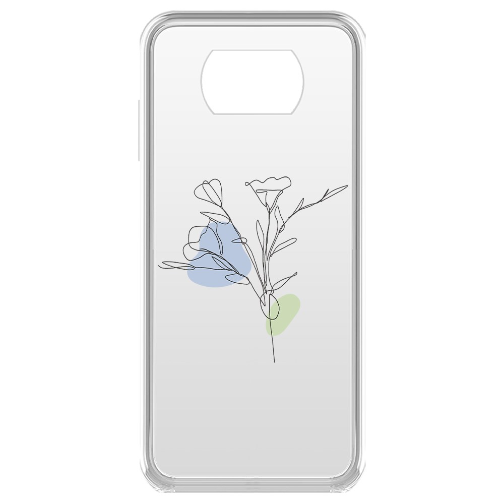 

Чехол-накладка Krutoff Clear Case Эустома для Poco X3 NFC, Прозрачный